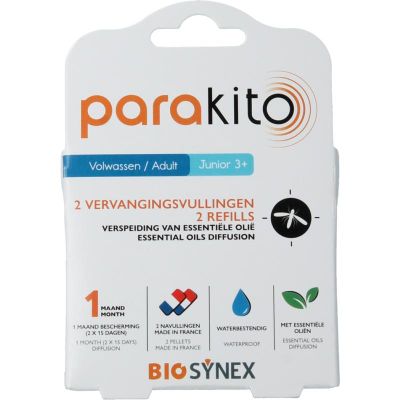 Parakito Anti mug armband navullingen Parakito Anti mug armband navullingen 2 stuks - Insectenbeten