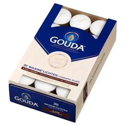 Gouda Waxinelicht 8 uur wit