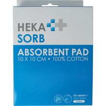 Hekasorb Absorberend verband 10x10cm steriel Foto van Hekasorb Absorberend verband 10x10cm steriel