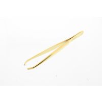 Pincet 9 cm verguld glad smal 827-35
