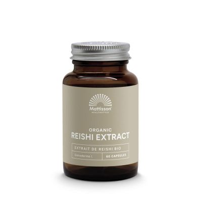 Mattisson Organic reishi extract 400mg bio Mattisson Organic reishi extract 400mg bio 60 capsules - Mycotherapie Paddestoelen