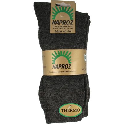 Naproz Thermo sokken grijs maat 43-46 3 paar - Kleding/ondergoed