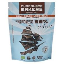 Foto van Chocolatemakers Chocozeiltjes donkere melk 52% koffie & nibs