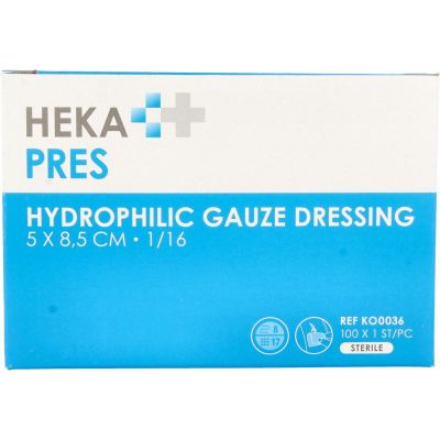 Hekapres Gaaskompres hydrofiel 5 x 9