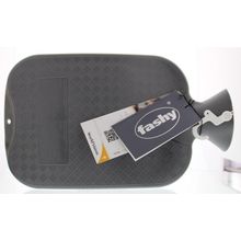 Foto van Fashy Kruik warmwater zak antraciet enkele ribbel