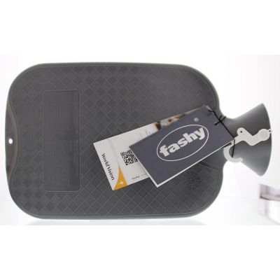 Fashy Kruik warmwater zak antraciet enkele ribbel 2 liter - Algemeen