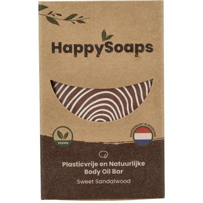 Happysoaps Body oil bar sweet sandelwood 70 gram - Bodycreme/gel/lotion