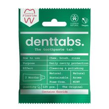 Foto van Denttabs Tandpasta tabletten munt met fluor vegan
