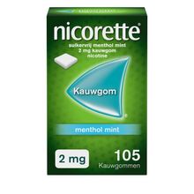 Foto van Nicorette Kauwgom 2 mg menthol mint