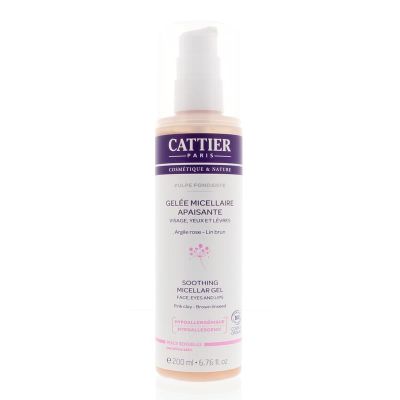 Cattier Verzachtende micellair gel gevoelige huid 200 Milliliter - Reiniging