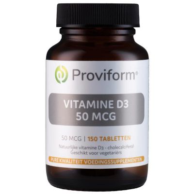 Proviform Vitamine D3 50mcg (2000IE) Proviform Vitamine D3 50mcg (2000IE) 150 tabletten - Vitamine enkel
