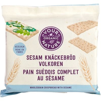Your Organic Nat Knackebrod volkoren sesam bio 250 gram - Voeding