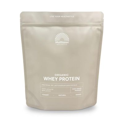 Mattisson Wei proteine poeder 80% natuurlijk bio 1 kilogram - Voeding