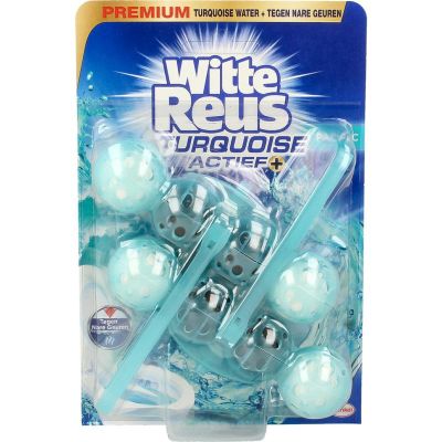 Witte Reus Toiletblok turquoise actief