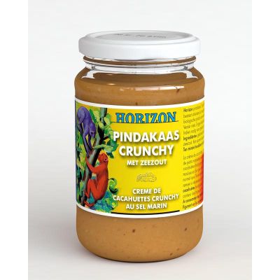 Horizon Pindakaas crunchy met zeezout eko 350 gram - Beleg