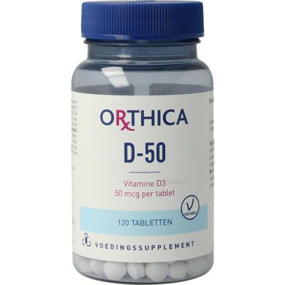 Orthica Vitamine D-50 120 tabletten - Vitamine enkel