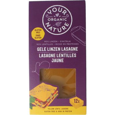 Your Organic Nat Lasagne van gele linzen bio Your Organic Nat Lasagne van gele linzen bio 250 gram - Voeding