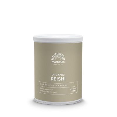 Mattisson Organic reishi poeder Mattisson Organic reishi poeder 100 gram - Mycotherapie Paddestoelen
