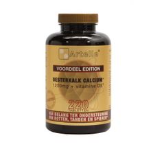 Foto van Artelle Oesterkalk 1200 mg, Calcium + Vit D3