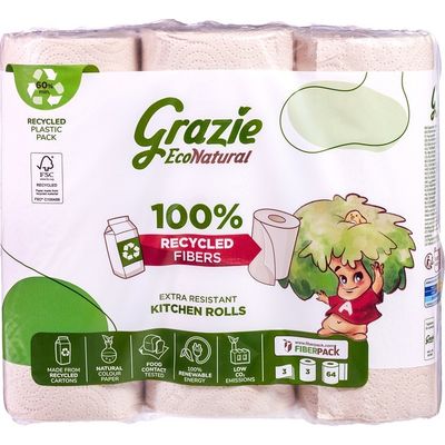 Foto van Grazie Natural Keukenrol 3-laags