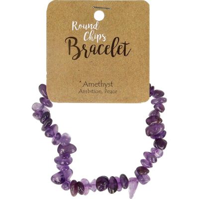 Splitkralen armband amethyst op kaart 1 stuks - 