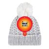 Afbeelding van Heat Holders Ladies feathered knit pom pom hat lund grey/cream
