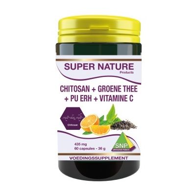 Foto van SNP Chitosan groene thee pu erh thee vitamine C 435 mg