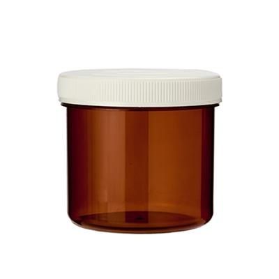 Tabletflacon 120 ml bruin met dop 35 stuks - 