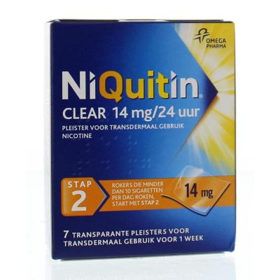 Niquitin Stap 2 14 mg Niquitin Stap 2 14 mg 7 stuks - Stoppen met roken