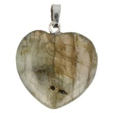 Foto van Edelsteen harthanger 20 mm labradoriet