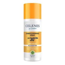 Foto van Celenes Herbal sunscreen spray lotion all skintypes SPF30+