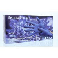 Epidermprotect Nitriel onderzoekhandschoen poedervrij XS blauw