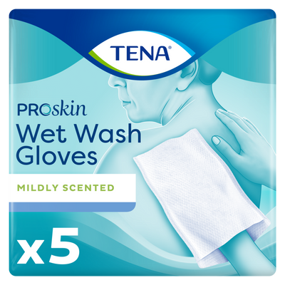 TENA Wet Wash Glove Mildly Scented 5