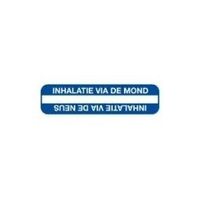 Strooketiket inhalatie via mond/neus 44 x 11 mm