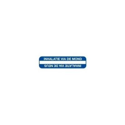 Strooketiket inhalatie via mond/neus 44 x 11 mm 750 stuks - 