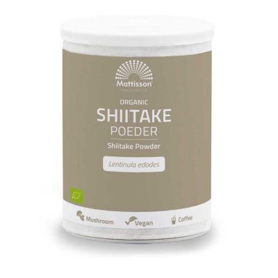 Mattisson Shiitake poeder bio 100 gram - Mycotherapie Paddestoelen