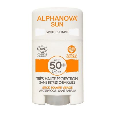 Alphanova Sun Sun stick SPF50+ face white bio