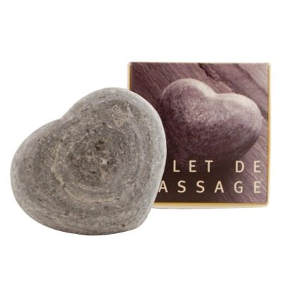 Aleppo Soap Co Massage hart leisteen zwart Aleppo Soap Co Massage hart leisteen zwart 1 stuk - Massage