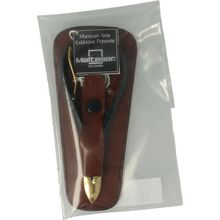 Foto van Malteser Nageltang 10cm met luxe bruin leren hoes