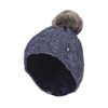 Afbeelding van Heat Holders Ladies turnover cable hat with pom pom navy
