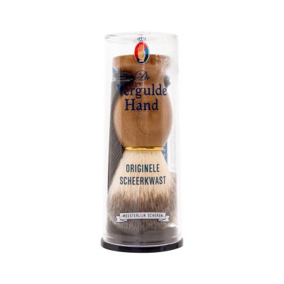 Vergulde Hand Kappersscheerkwast Vergulde Hand Kappersscheerkwast 1 stuk - Scheerinstrumenten