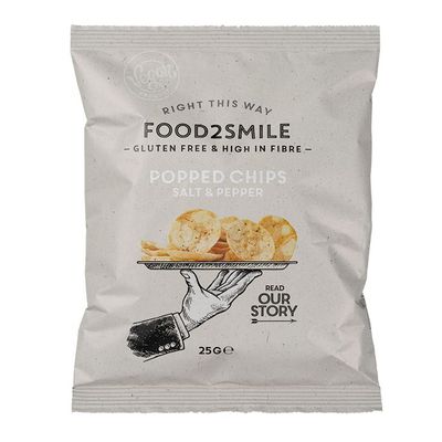Food2Smile Popped chips salt & pepper glutenvrij lactosevrij