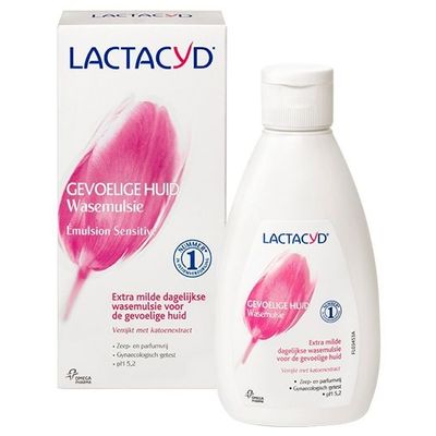 Lactacyd Wasemulsie gevoelige huid 200 Milliliter - Dameshygiene