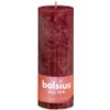 Afbeelding van Bolsius Rustiek stompkaars shine 190/68 velvet red