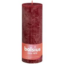 Foto van Bolsius Rustiek stompkaars shine 190/68 velvet red