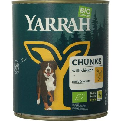 Yarrah Hond brokjes kip in saus 820 gram - Dierenvoeding