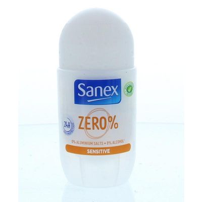Foto van Sanex Deodorant roll-on zero% sensitive