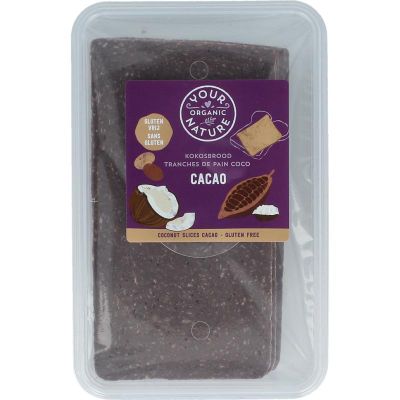 Your Organic Nat Kokosbrood cacao bio 225 gram - Beleg