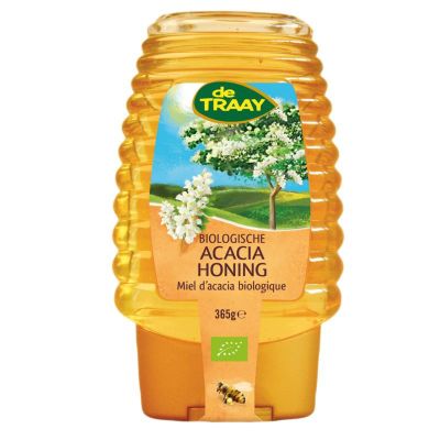 Traay Acaciahoning knijpfles bio 365 Gram - Honing