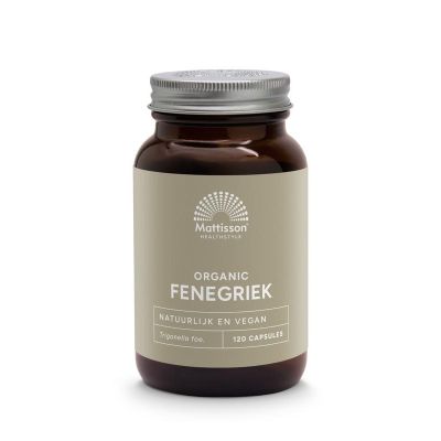 Mattisson Fenegriek bio Mattisson Fenegriek bio 120 vegetarische capsules - Fytotherapie